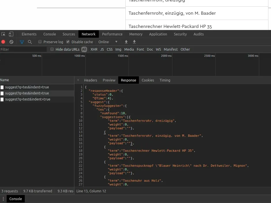 Solr Fuzzy Suggester and Solr Infix Suggester over Ajax
